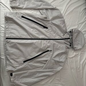 H&M Men's Silver Windbreaker Jacket